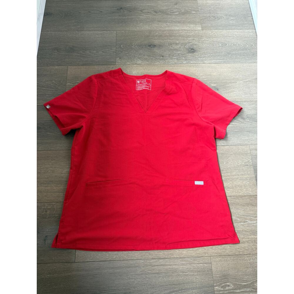 Figs Women's Scrub Set in Red and Blue - Picture 3 of 7
